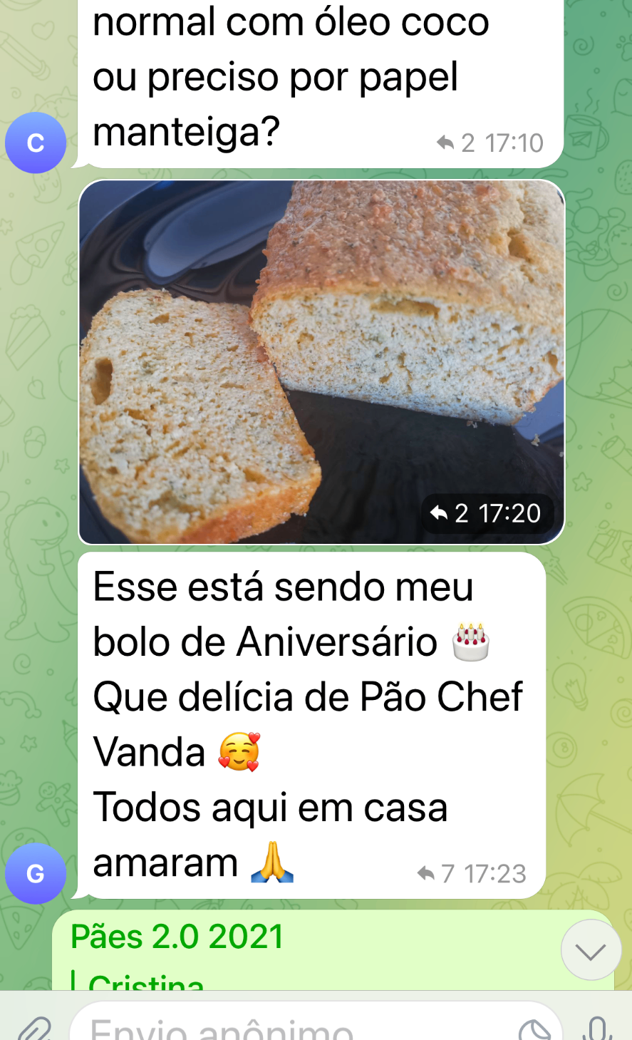 Pães de hambúrguer feitos por aluna