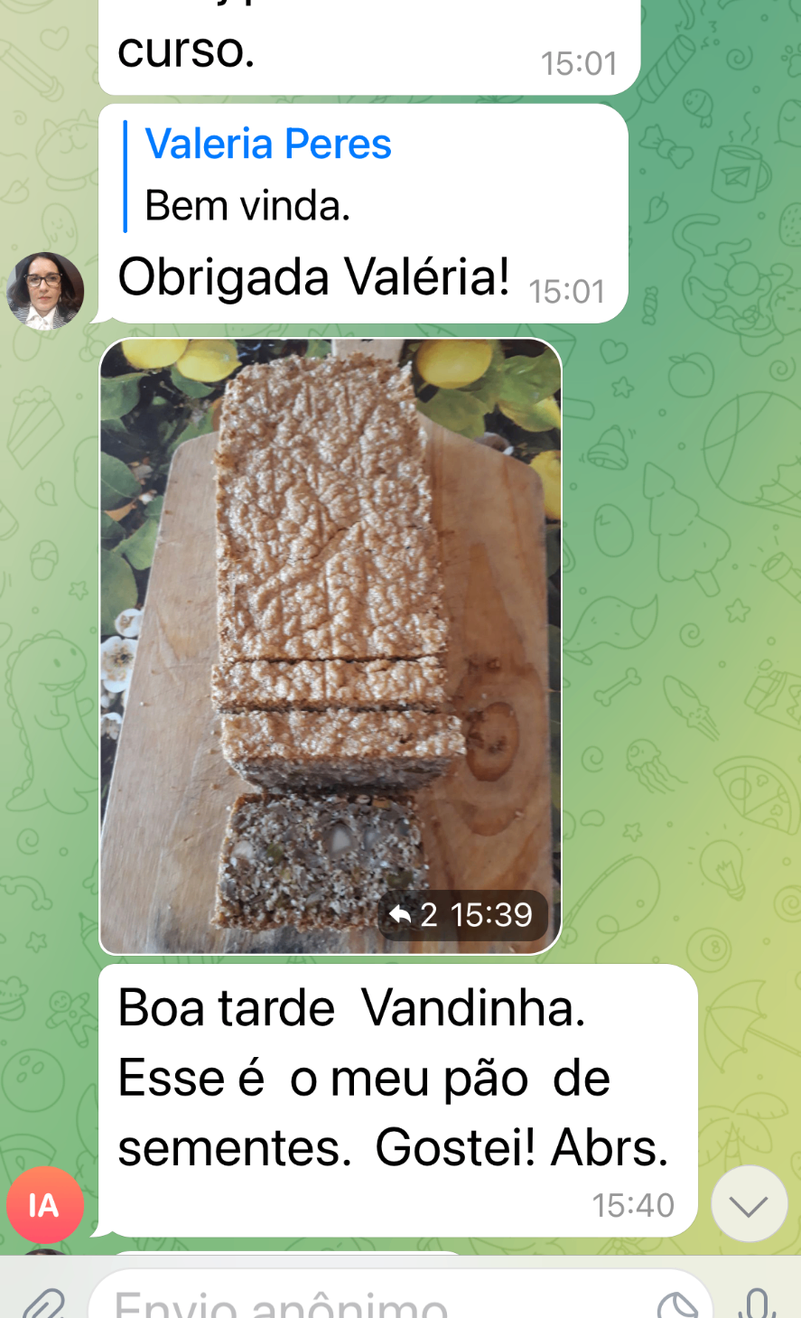 Pão de macadâmia com gergelim