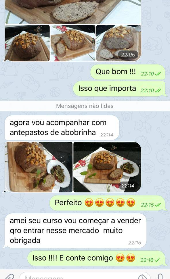 Depoimento de aluna agradecendo Chef Vanda